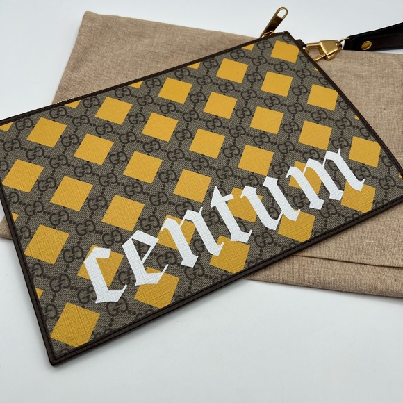 Gucci GG Supreme 100 geometric clutch - Picture 3 of 9